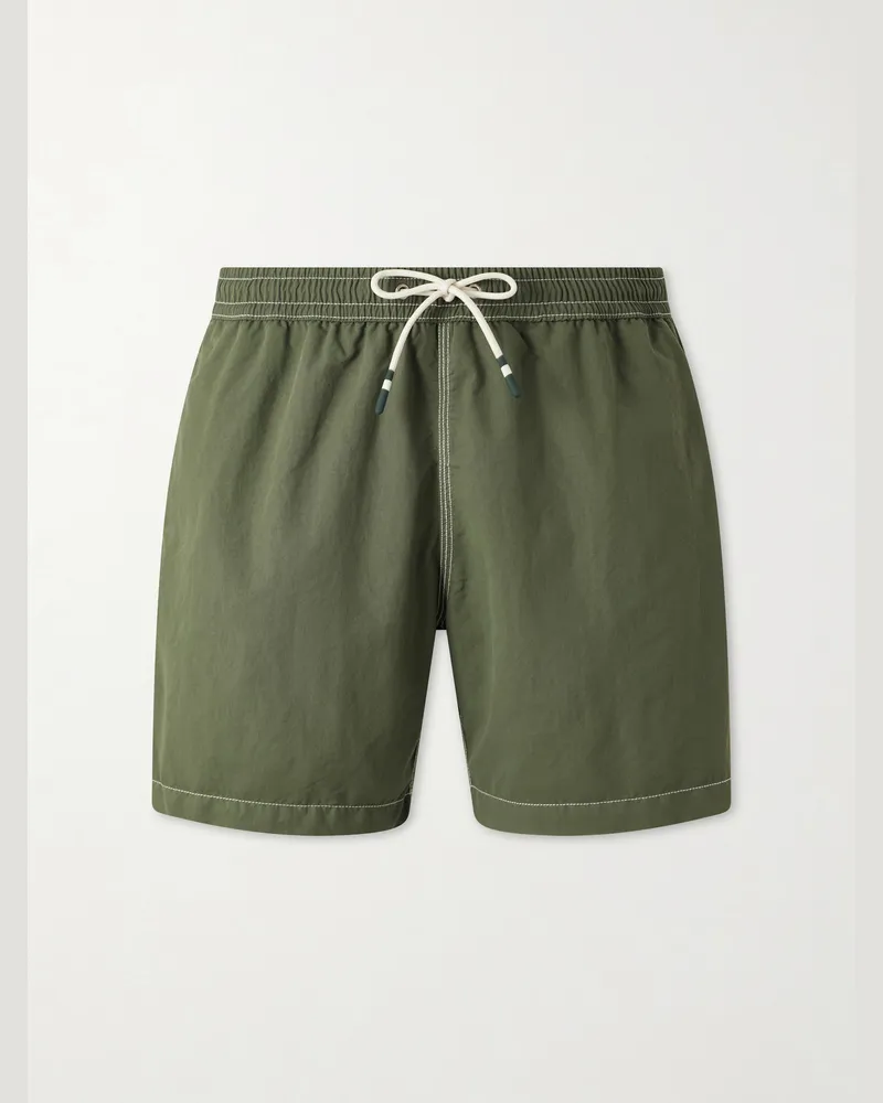 Hartford Slim-Fit Mid-Length Swim Shorts Green