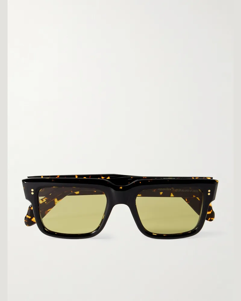 Cutler and Gross 1401 Sonnenbrille mit D-Rahmen aus Azetat in Schildpattoptik Horn