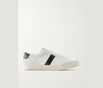 Blake Suede-Trimmed Leather Sneakers