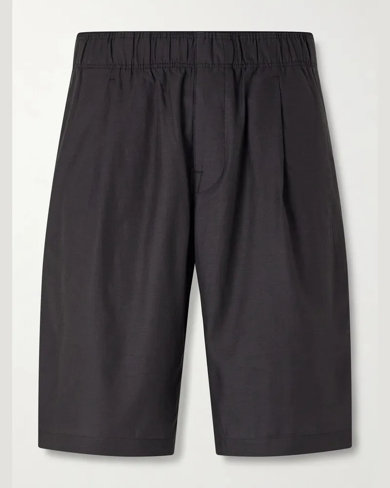 Our Legacy Leisure gerade geschnittene Shorts aus Twill Schwarz