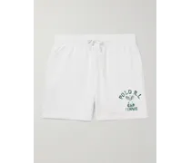 Wimbledon Gerade geschnittene Shorts aus Jersey aus einer Baumwollmischung mit Kordelzugbund und Logoprint