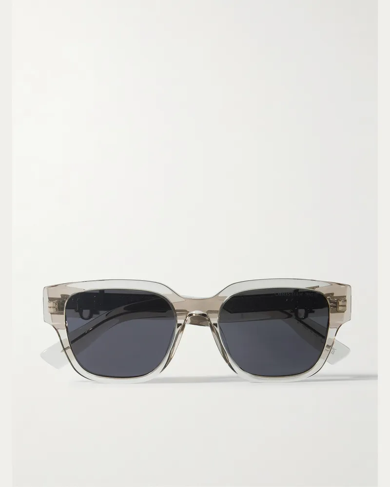 Dior DiorOblique S1I Square-Frame Acetate Sunglasses Brown