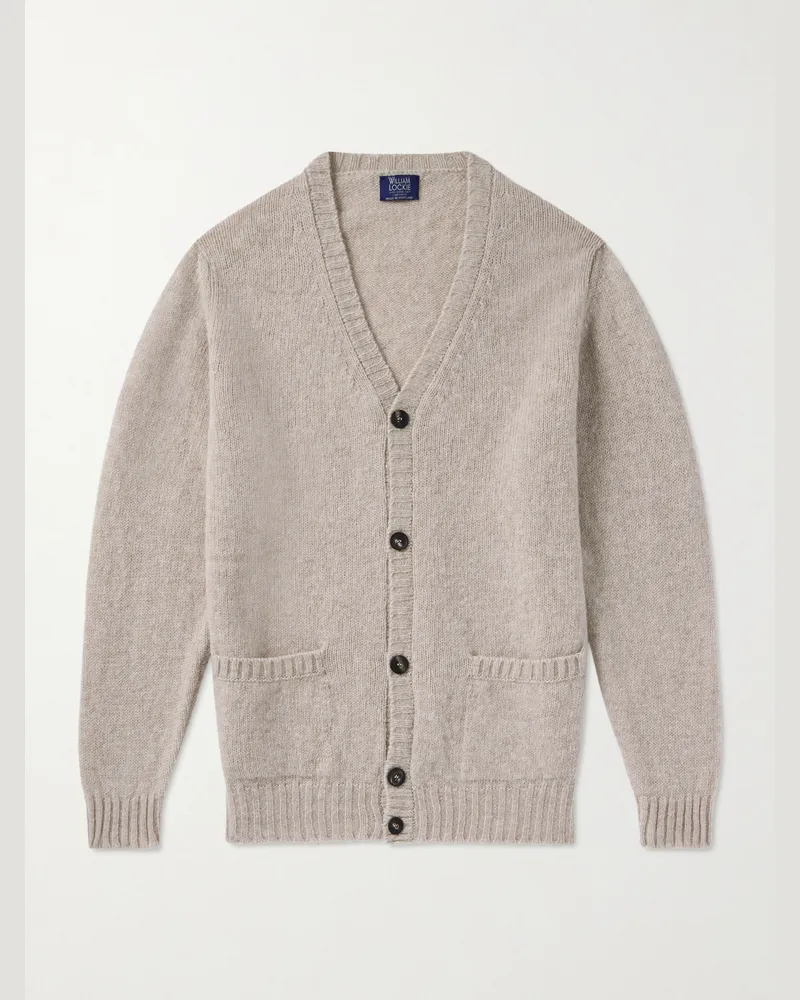 William Lockie Virgin Wool Cardigan Neutrals