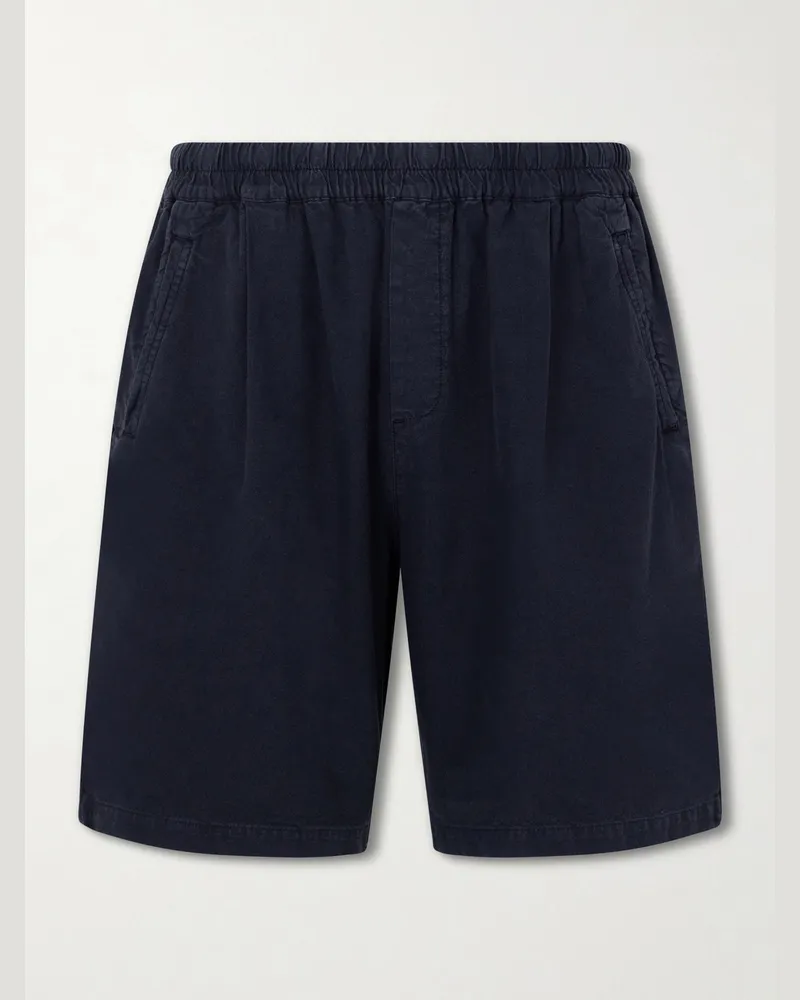Folk Assembly Linen and Cotton-Blend Shorts Black