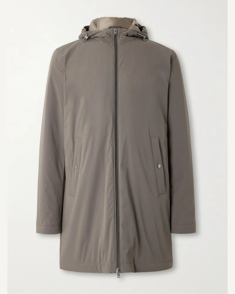 Herno Padded Shell Hooded Parka Brown