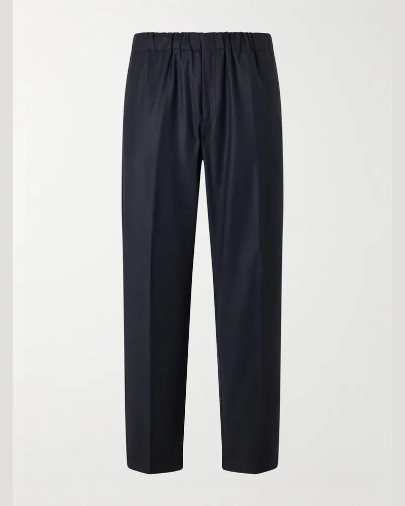 LARDINI Straight-Leg Woven Trousers Blue