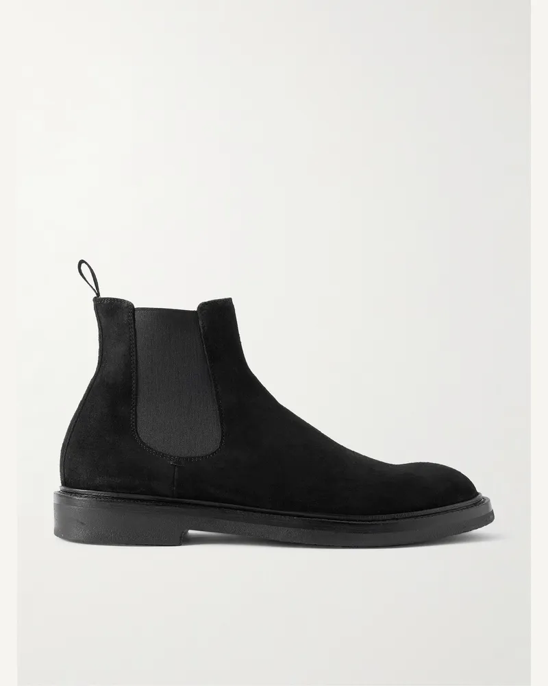 Officine Creative Italia Dude Flexi 003 Chelsea Boots aus Veloursleder Schwarz