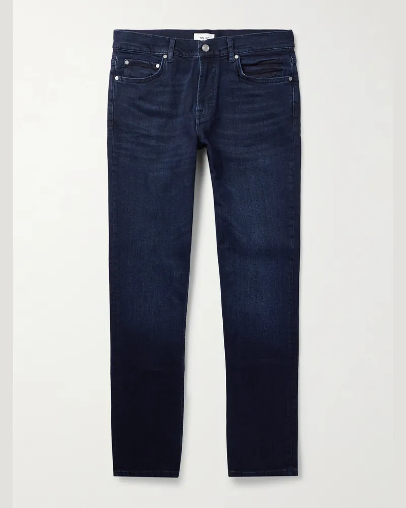 NN 07 Tony 1869 schmal und gerade geschnittene Jeans aus Bio-Denim Blau