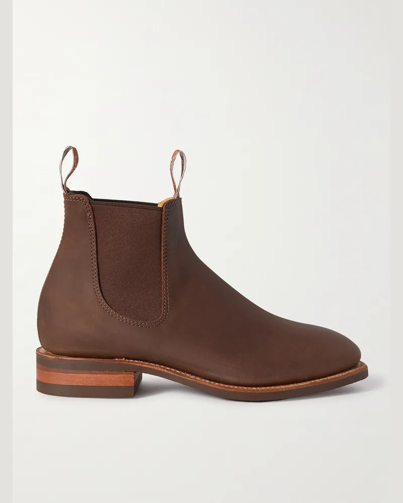 R.M.Williams Comfort Craftsman Suede Chelsea Boots Brown