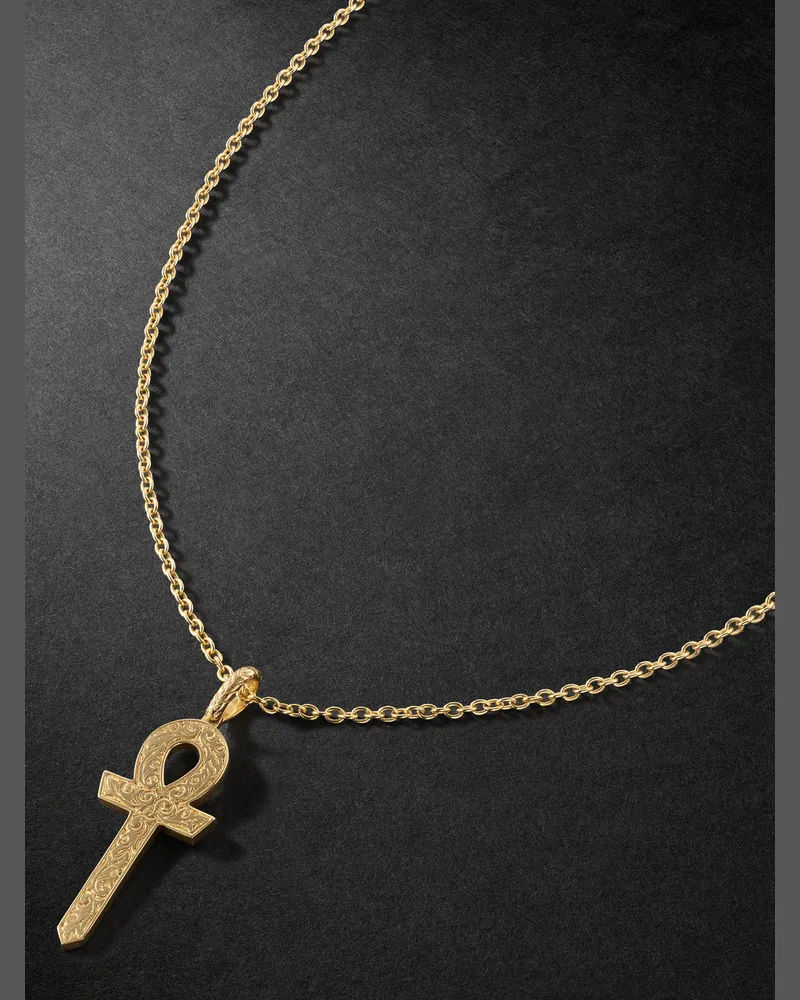 Stephen Webster Ankh Anhängerkette aus 18 Karat Gold Gold