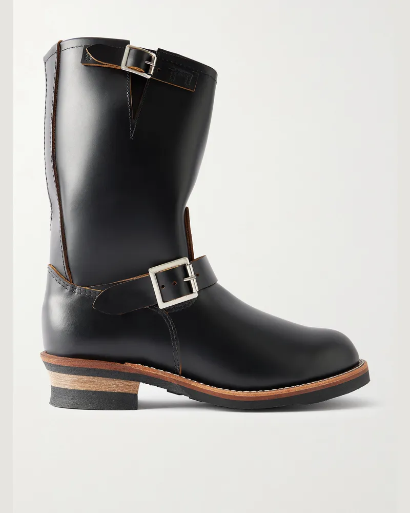 Red Wing Shoes 2996 Engineer Buckled Leather Boots Black