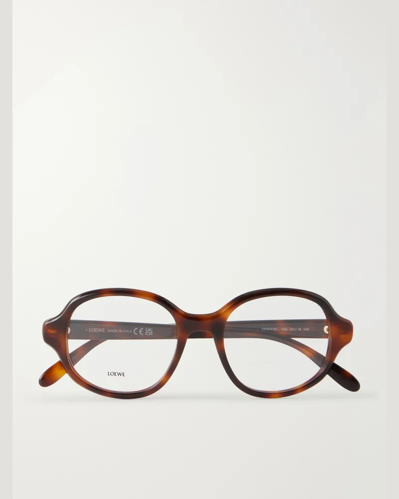 Loewe Rounded-Frame Acetate Sunglasses Brown
