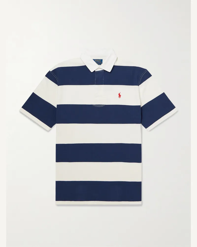 Ralph Lauren Polohemd aus Baumwoll-Jersey mit Streifen Blau
