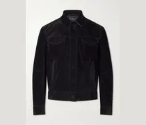 Slim-Fit Suede Jacket