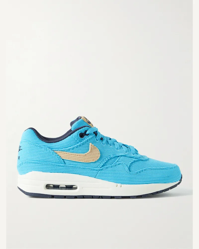 Nike Air Max 1 Sneakers aus Cord Blau