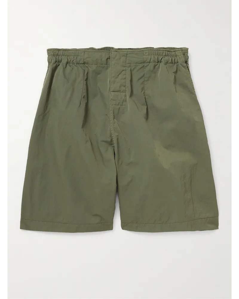 Kaptain Sunshine Gerade geschnittene Shorts aus Nylon Grün