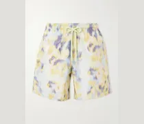 Moopea Straight-Leg Mid-Length Printed Recycled Swim Shorts
