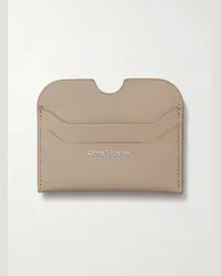 Acne Studios Elmas Kartenetui aus Leder mit Logoprint Neutral