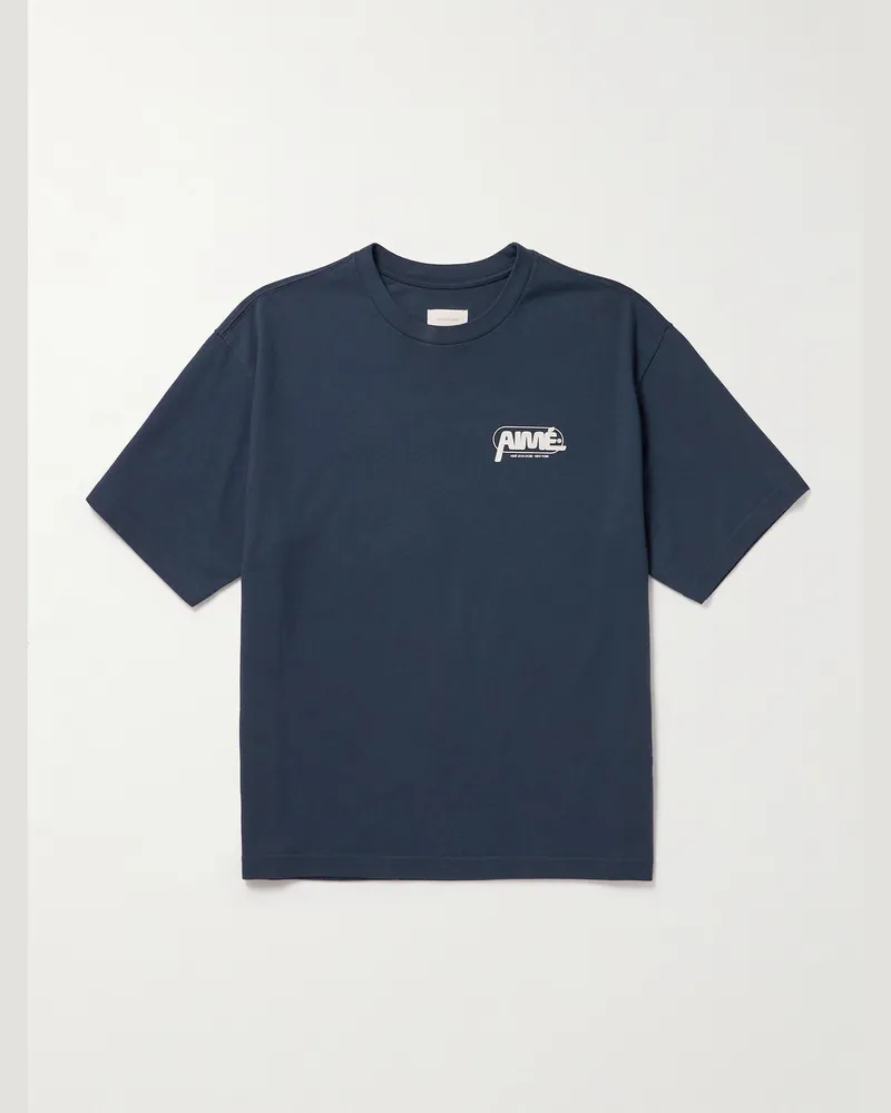 Aimé Leon Dore Gear T-Shirt aus Baumwoll-Jersey mit Logoprint Blau