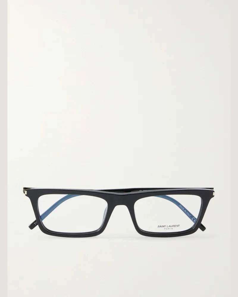 Saint Laurent Squared-Frame Acetate Sunglasses Black