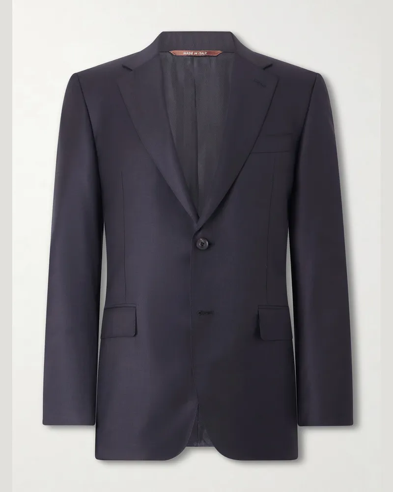 Canali Super 150s Wool Suit Jacket Blue