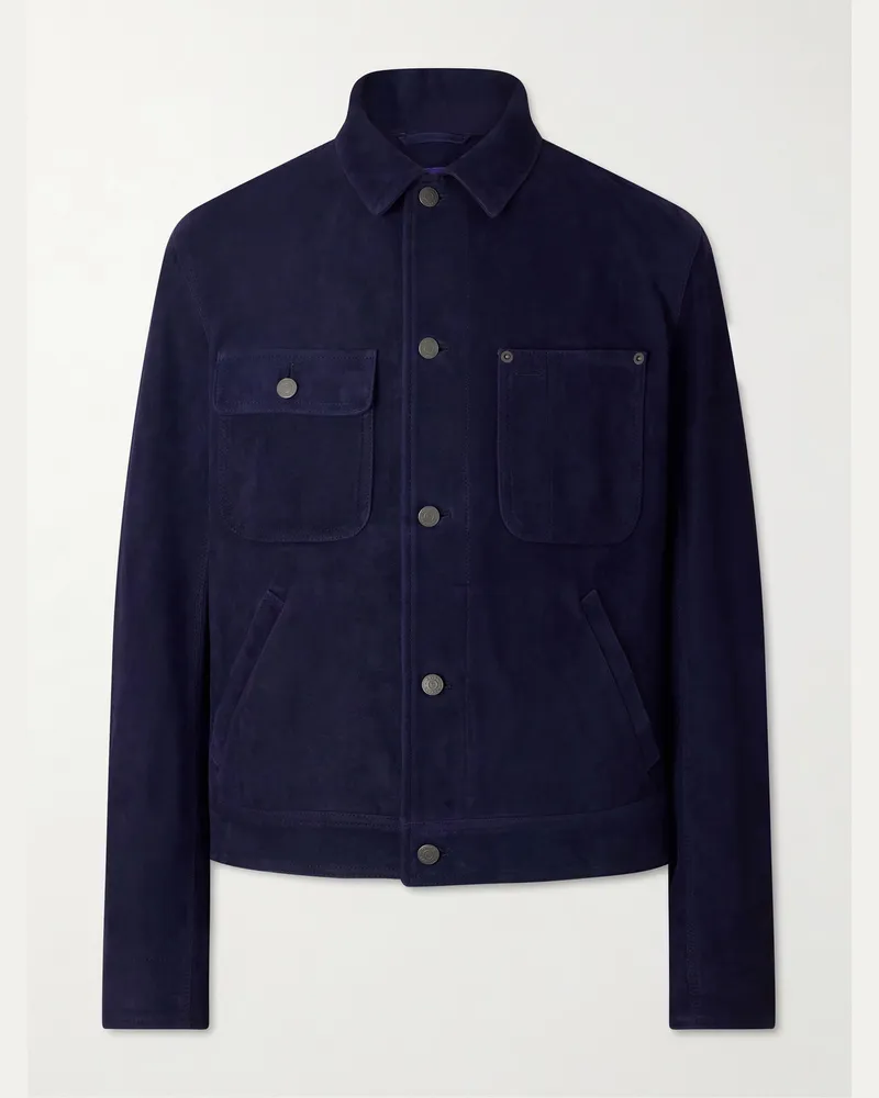 Ralph Lauren Suede Field Jacket Blue