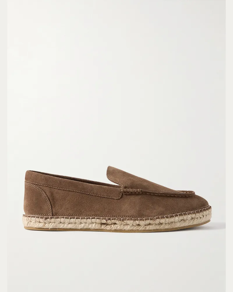 MR P. Espadrilles aus Veloursleder Braun