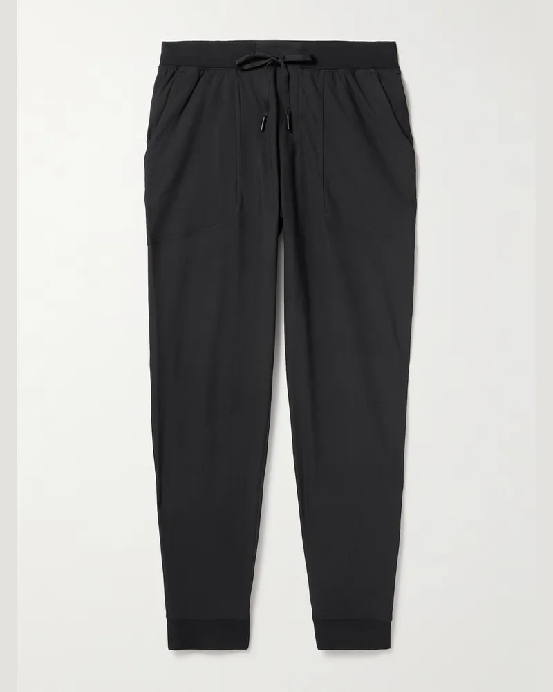 LULULEMON ABC schmal zulaufende Hose aus recyceltem Warpstreme™-Material mit Kordelzugbund Schwarz