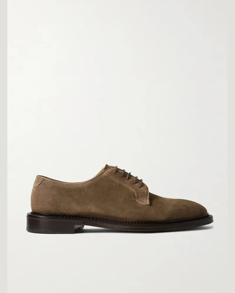 MR P. Lucien Derby-Schuhe aus Veloursleder Braun