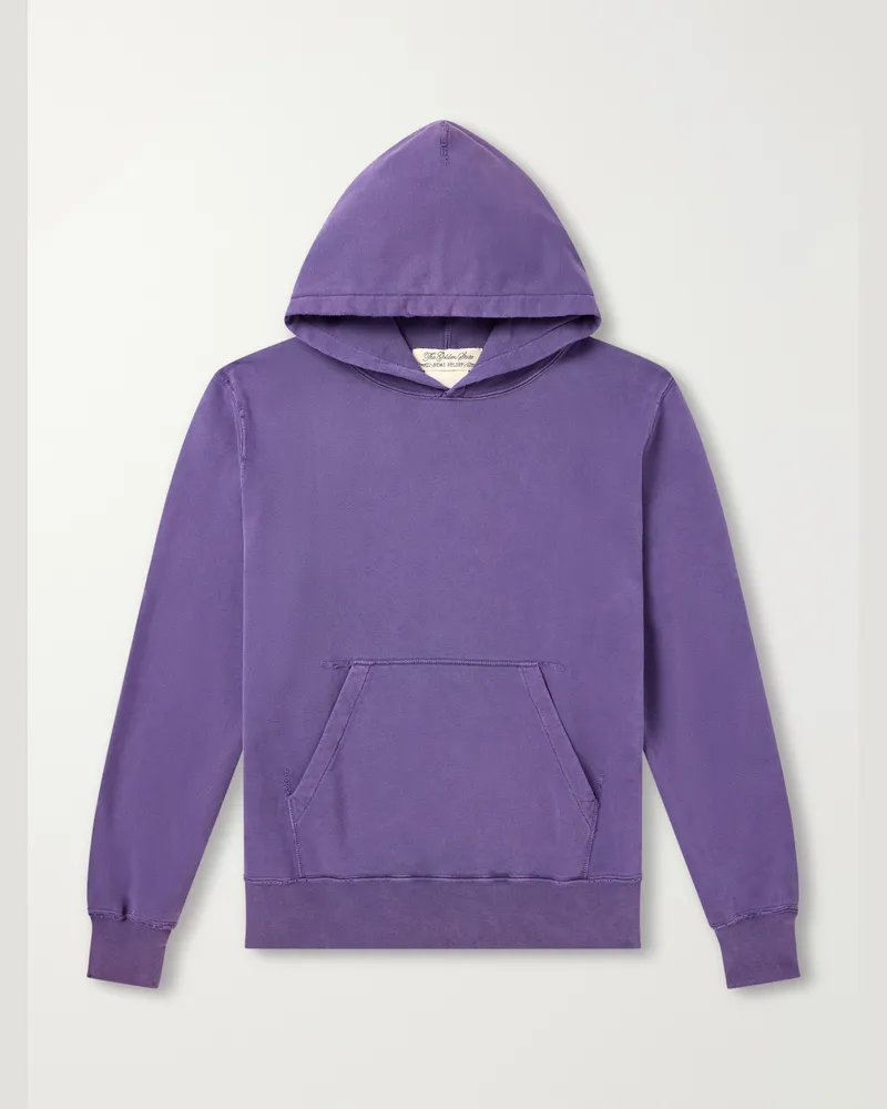 Remi Relief Cotton-Fleece Hoodie Purple