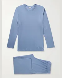 Zimmerli Pyjama aus Lyocell Blau