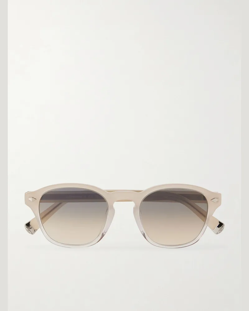 Brunello Cucinelli Round-Frame Acetate Sunglasses Neutrals