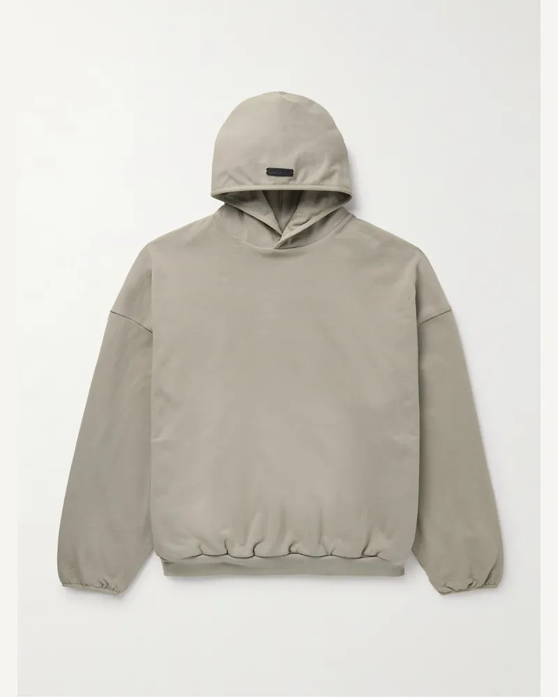 Fear of God Logo-Appliquéd Cotton-Jersey Hoodie Brown