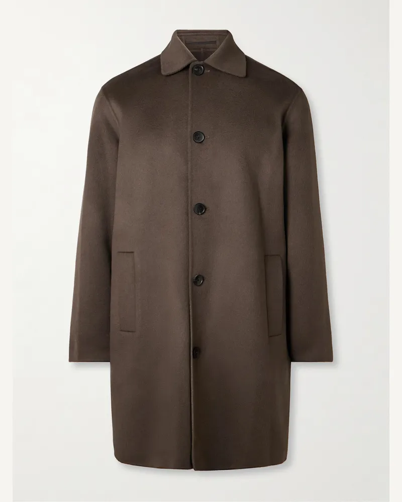 MR P. Double-Faced Wool and Cashmere-Blend Felt Car Coat Brown