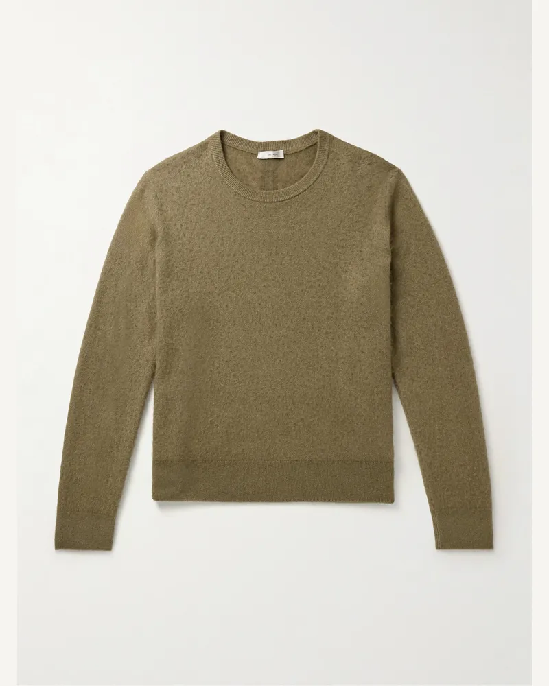 The Row Michael Pullover aus einer gebürsteten Kaschmir-Seidenmischung Grün