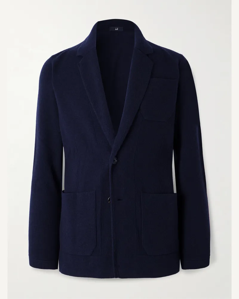 Dunhill Cardigan aus einer Woll-Kaschmirmischung Blau