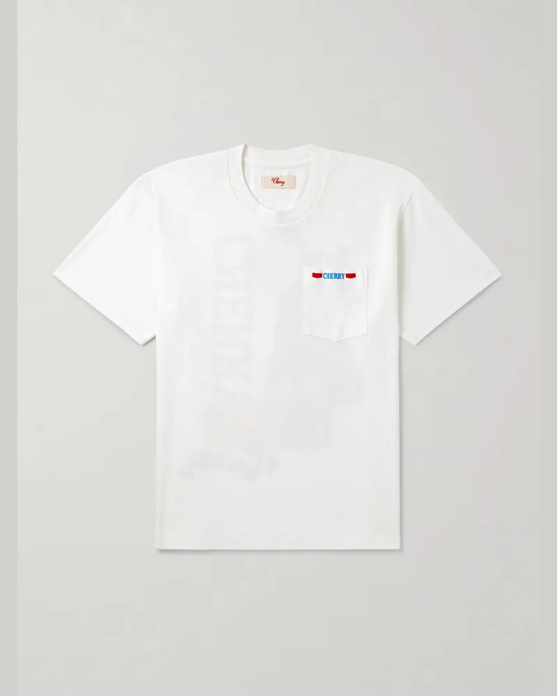 Cherry Los Angeles Pico Rivera T-Shirt aus Baumwoll-Jersey mit Logoprint Weiß