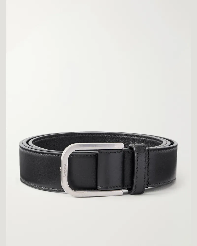 Saint Laurent Leather Belt Black