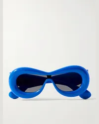 Loewe Sonnenbrille mit rundem Rahmen aus Azetat Blau