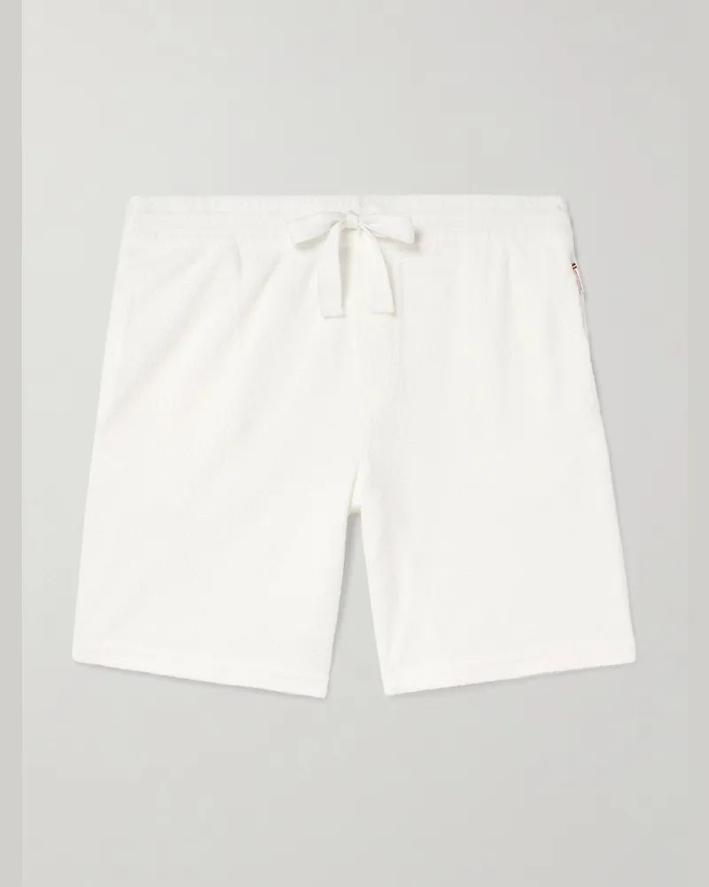 Orlebar Brown Trevone gerade geschnittene Shorts aus Biobaumwollfrottee mit Kordelzugbund Neutral