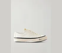 Nolan Suede-Trimmed Canvas Sneakers