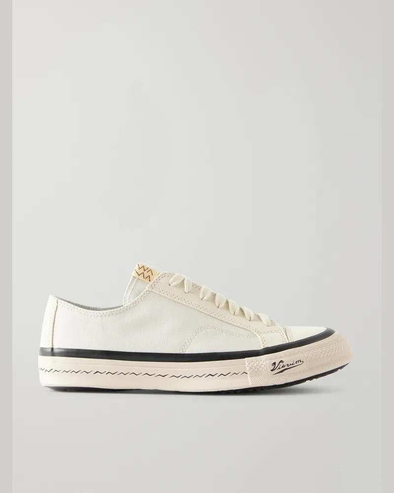 Visvim Nolan Suede-Trimmed Canvas Sneakers Neutrals