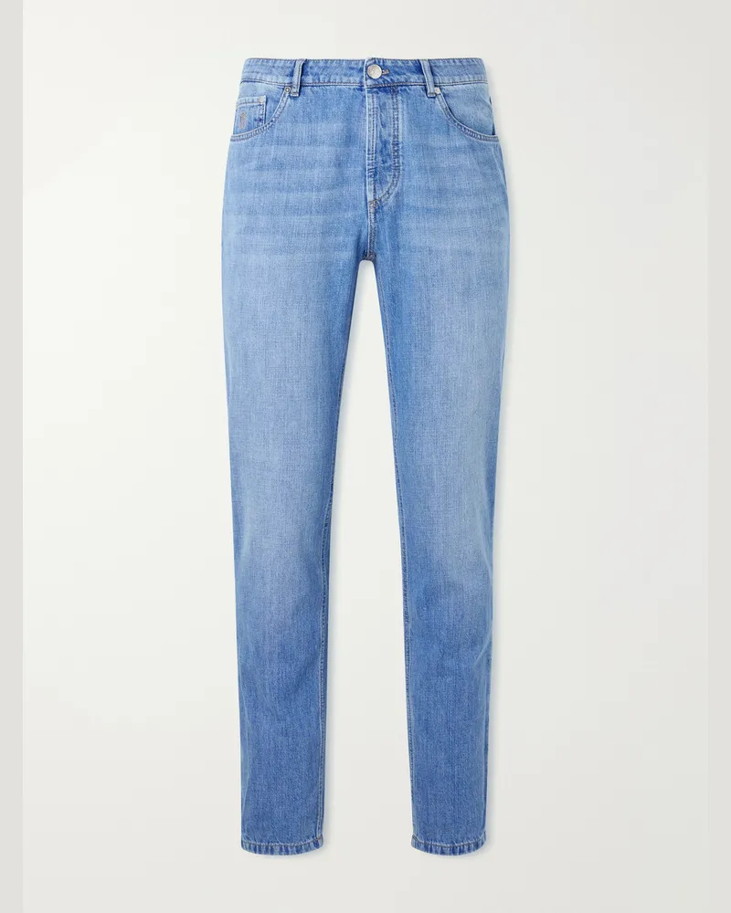 Brunello Cucinelli Traditional Slim-Fit Jeans Blue