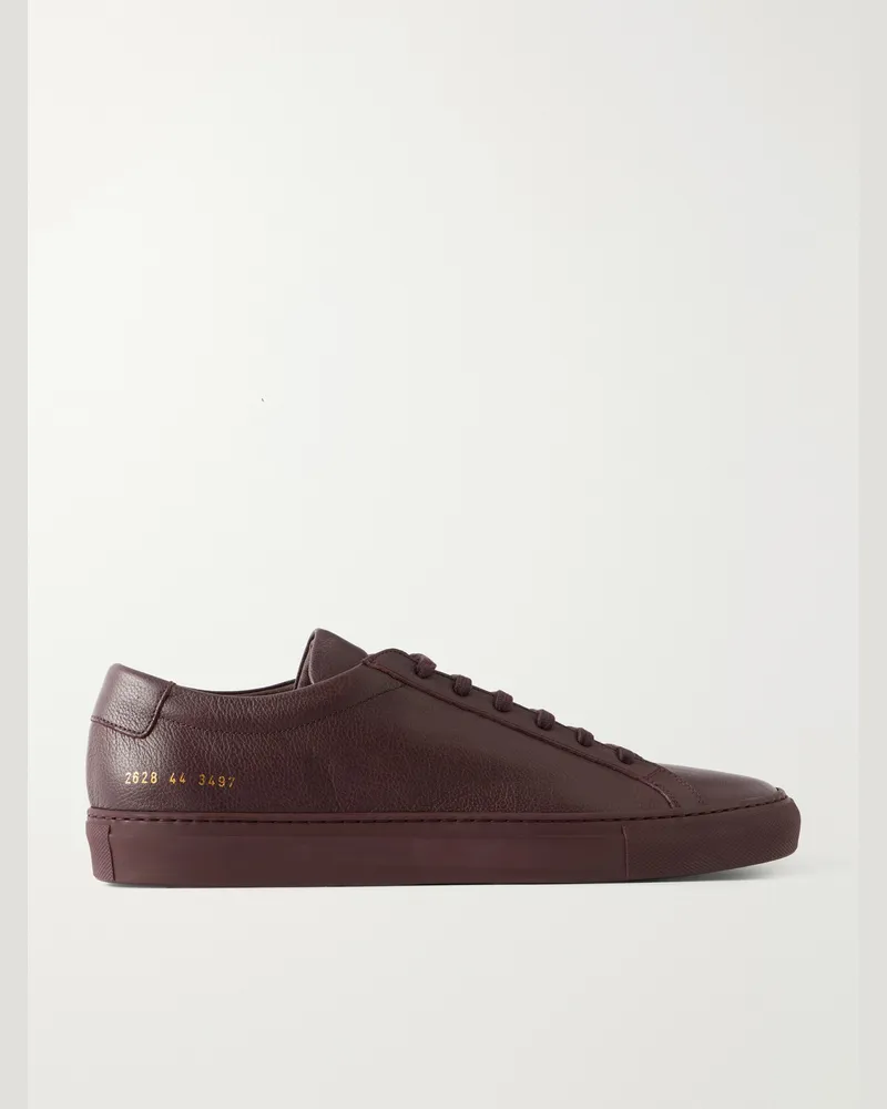 Common Projects Achilles Full-Grain Leather Sneakers Burgundy