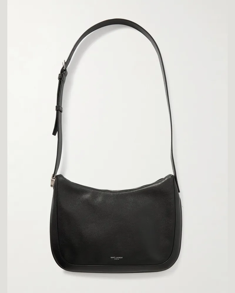 Saint Laurent Mini Umhängetasche aus Leder Schwarz