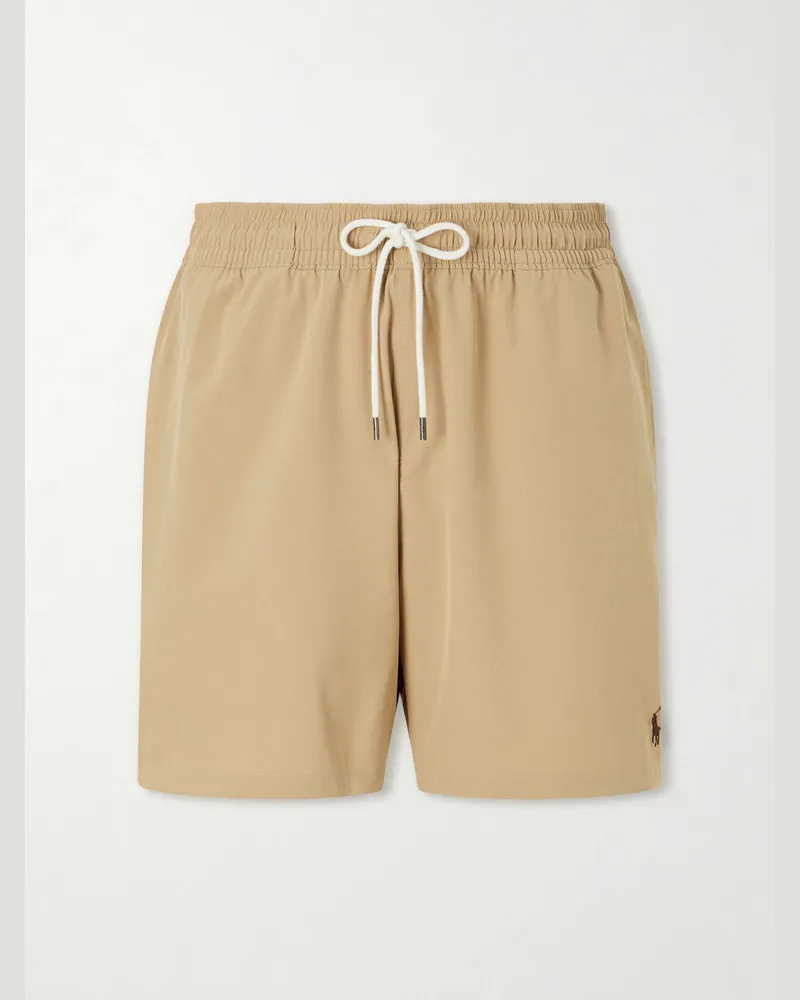 Ralph Lauren Traveler Straight-Leg Recycled Swim Shorts Neutrals