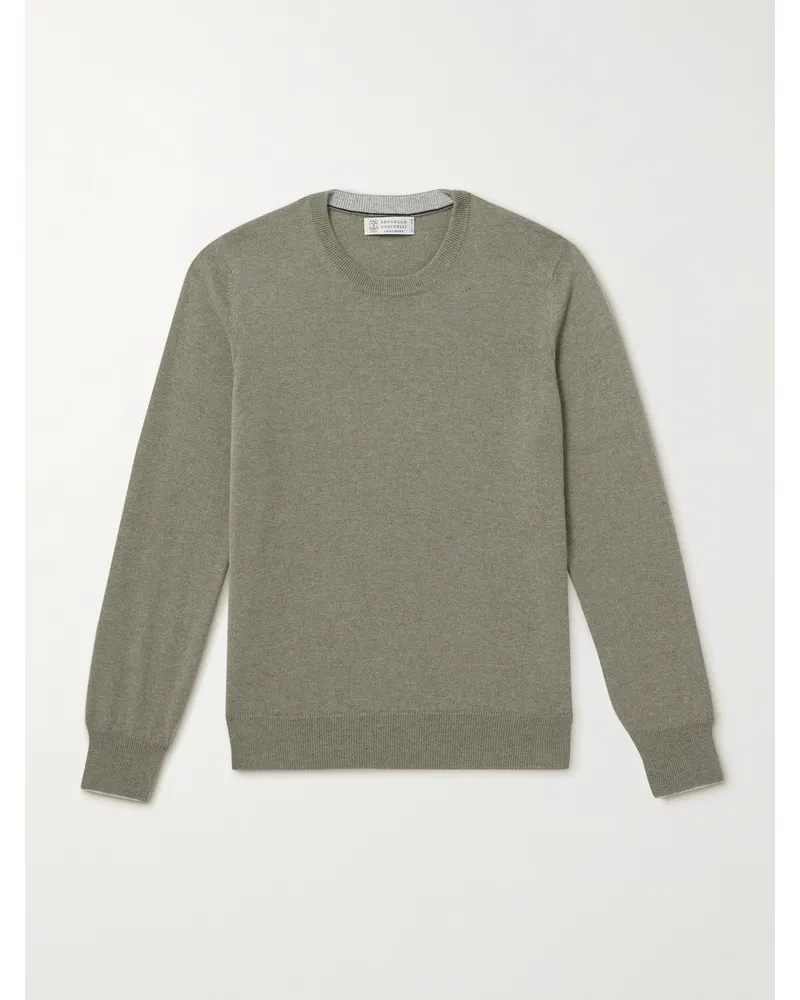 Brunello Cucinelli Pullover aus Kaschmir Grün