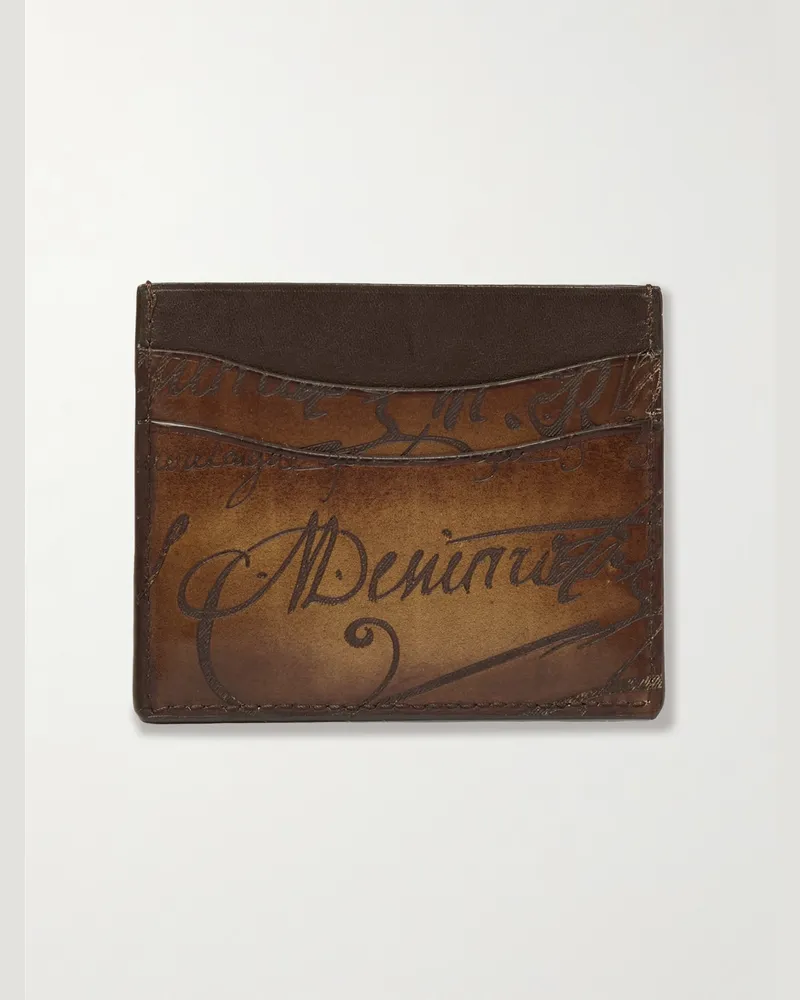 Berluti Bambou Leather Cardholder Brown