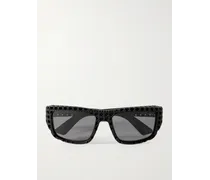 Dior3D S1I Sonnenbrille mit eckigem Rahmen aus strukturiertem Azetat