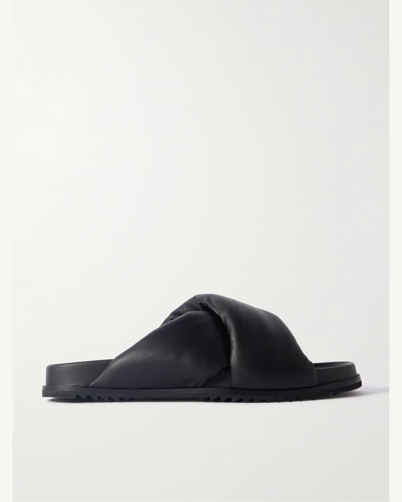 Rick Owens Donut Granola Sandalen aus Leder Schwarz